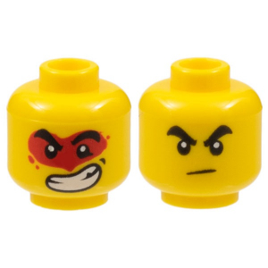 LEGO® Minifigure Head Dual Sided Black Thick