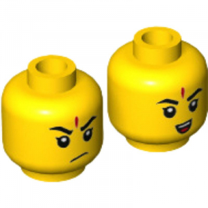 LEGO® Mini-Figurine Tête Femme 2 Expressions (8O)