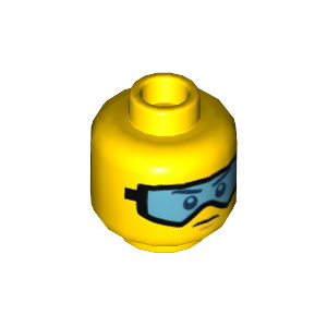 LEGO® Minifigure Head Glasses with Light Blue Ski