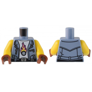 LEGO® Mini-Figurine Torse Veste en Jean Motard (4M)