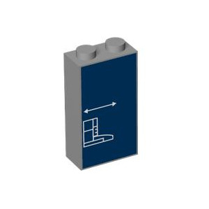 LEGO® Brick 1x2x3 with White Lines Schematic of Car