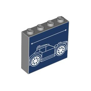 LEGO® Brique 1x4x3 Imprimée Schéma - Voiture