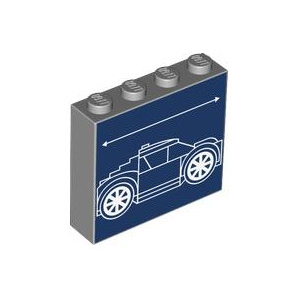 LEGO® Brique 1x4x3 Imprimée Schéma - Voiture