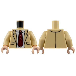 LEGO® Torso Suit Jacket White Shirt Dark Red