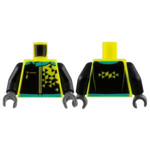 LEGO® Torso Jacket Medium Azure Collar and Hem