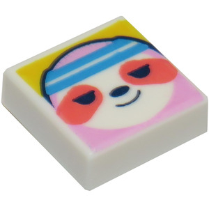 LEGO® Tile 1x1 with Groove with Bright Pink Head with Coral