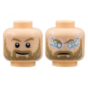 LEGO® Minifigure Head Dual Sided Dark Tan