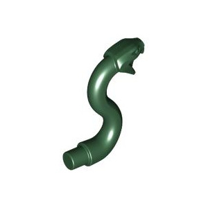 LEGO® Snake Head with Open Mouth Fangs and Curved Neck