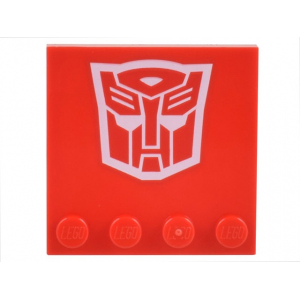 LEGO® Plate Lisse 4x4 Imprimée Logo Transformers