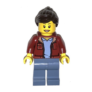 LEGO® Woman Minifigure Dark Red Jacket