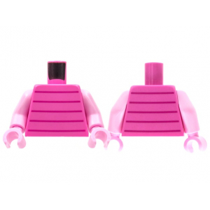 LEGO® Torso 5 Magenta Lines Pattern