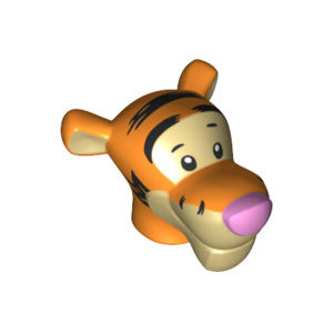 LEGO® Minifigure Head Modified Tiger with Orange Fur