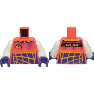 LEGO® Torso Race Suit Bright Light Orange Moutains Logo