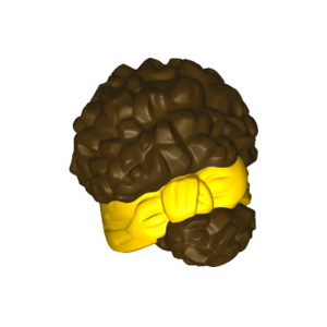 LEGO® Minifigure Hair Coiled Pulled Up with Molded Yellow