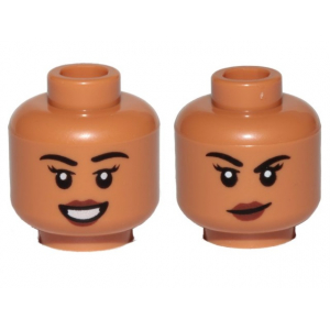 LEGO® Minifigure Head Dual Sided Female Black Eyebrows