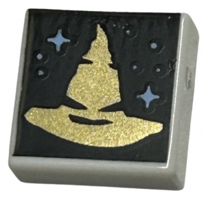 LEGO® Tile 1x1 with Groove with Gold Witch