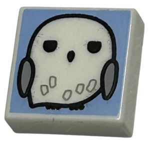 LEGO® Plate Lisse 1x1 Imprimée Chouette Hedwig