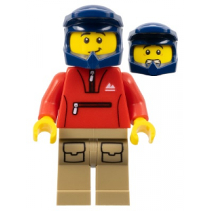 LEGO® Mountain Bile Cyclist Male Red Tracksuit