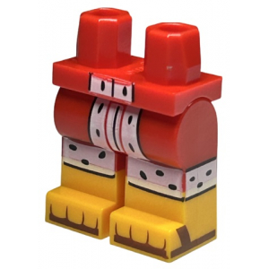 LEGO® Mini-Figurine Jambes Rouge et Jaune