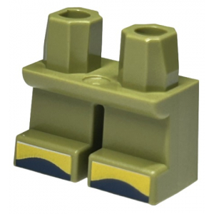 LEGO® Legs Short with Yellow and Dark Blue Shoes Pattern