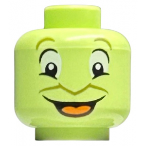 LEGO® Minifigure Head Alien Olive Green Eyebrows and Nose Ou