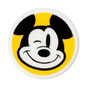 LEGO® Tile Round 1x1 with Mickey Mouse Head