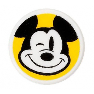 LEGO® Plate Lisse 1x1 Imprimée Mickey Clin d'Oeil