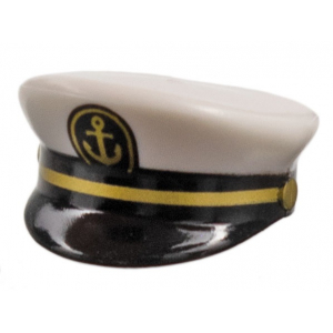 LEGO® Minifigure Headgear Cap Captain with Black Visor