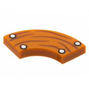 LEGO® Tile Round Corner 2x2 with Wood Grain Pattern