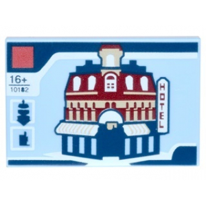 LEGO® Plate Lisse 2x3 Imprimée Set 10182 Hotel