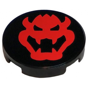 LEGO® Plate Lisse 2x2 Ronde Imprimée Bowser Mario