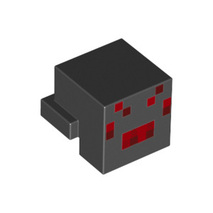LEGO® Creature Head Pixelated with Red and DarK Face