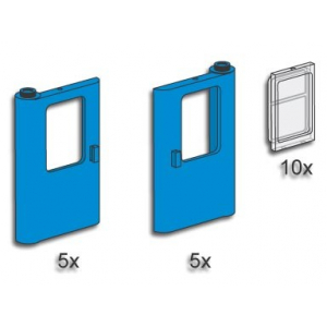 LEGO® Blue Trains Doors with Panes