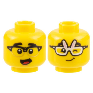 LEGO® Mini-Figurine Tête Homme Lunette Lapin (8Q)