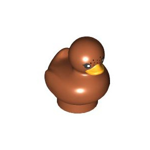 LEGO® Duckling with Black Eyes Bright Light Orange Beak