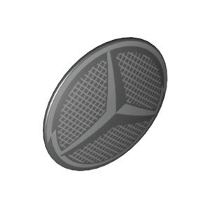 LEGO® Minifigure Shield Circular Convex Logo Mercedes-Benz