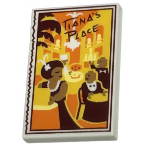 LEGO® Plate Lisse 2x3 Imprimée "Tiana's Place"