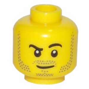 LEGO® Mini-Figurine Tête Homme Barbe Naissante (3N)