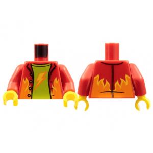 LEGO® Mini-Figurine Torse Imprimée Flamme (5U)