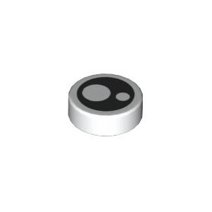 LEGO® Plate Lisse Ronde 1x1 Imprimée Oeil