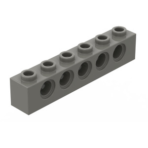 LEGO® Technic Brick 1x6 with Holes (Dark Gray)