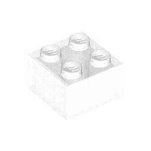 LEGO® Brique 2x2 (Transparent Satin)