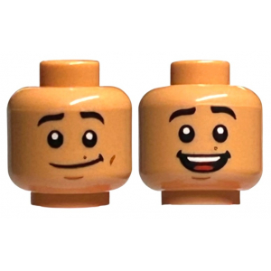 LEGO® Mini-Figurine Tête Homme 2 Expressions (1W)