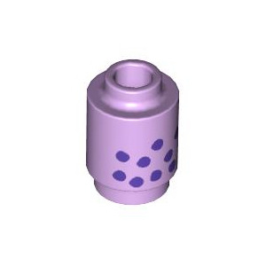 LEGO® Brique Ronde 1x1 Imprimé Points Violet