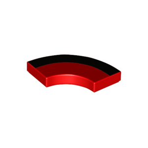 LEGO® Tile Round Corner 2x2 Macaroni with Black Curved Line