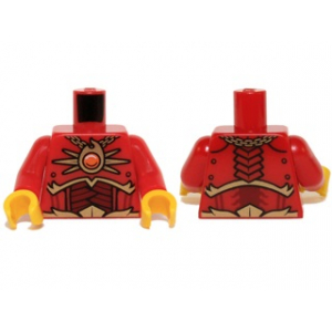 LEGO® Torso Dark Red and Gold Armor