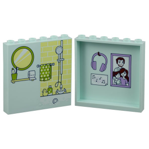 LEGO® Panel 1x6x5 with Bathroom Mirror and Shower