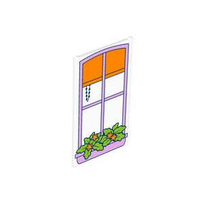LEGO® Glass for Window 1x4x6 with Lavender Frame