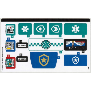 LEGO® Autocollant - Stickers 60371 City Ambulance Hôpital
