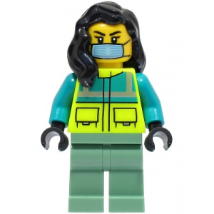 LEGO® Mini-Figurine Femme Soignante Ambulancière Masque